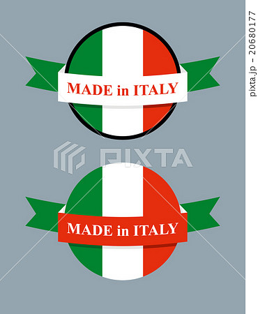 Made in Italy product logo. Map of Italy Ribbon 20680177