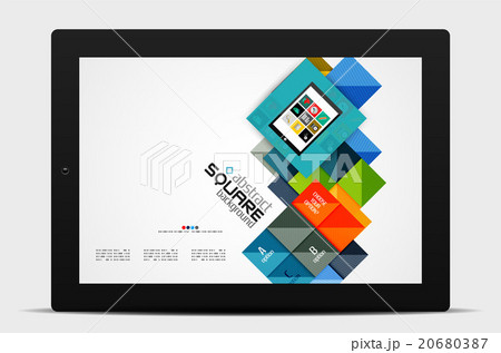 Geometric square shapes and infographic option Geometric square shapes and infographic option 20680387