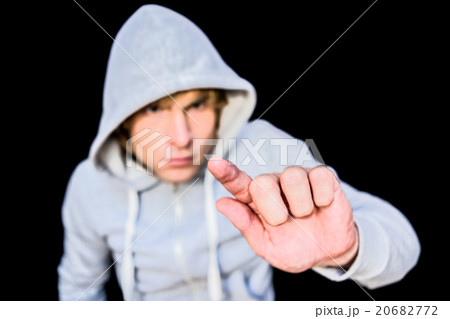 Man in hood jacket Man in hood jacket 20682772