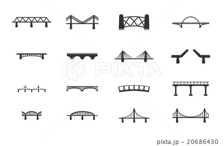 Bridges icons set 20686430
