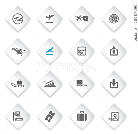 Airport icons set 20687090