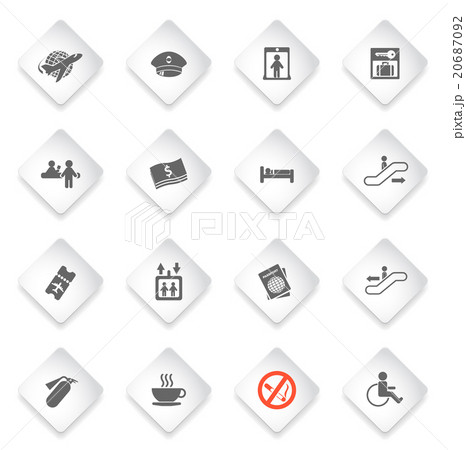 Airport icons set 20687092