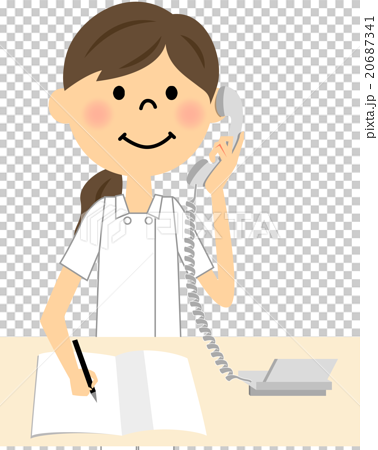 Nurse Phone Stock Illustration
