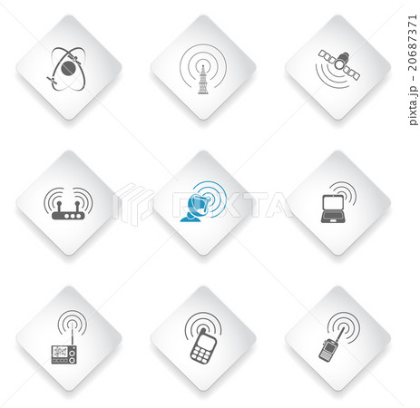Radio signal simple vector icons Radio signal simple vector icons 20687371