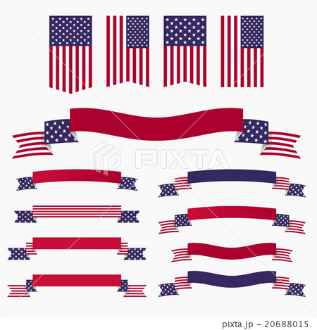 Red white blue american flag, ribbons and banners Red white blue american flag, ribbons and banners 20688015