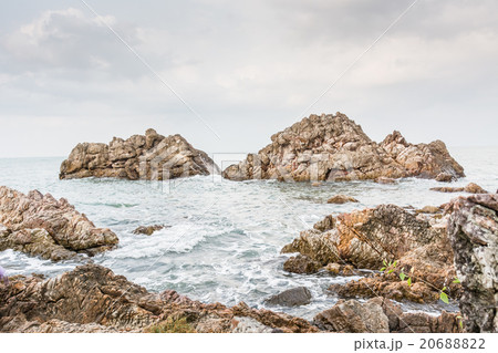 Rocks in the sea early morning time. 20688822