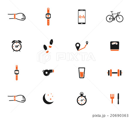 Jogging and workout simply icons 20690363
