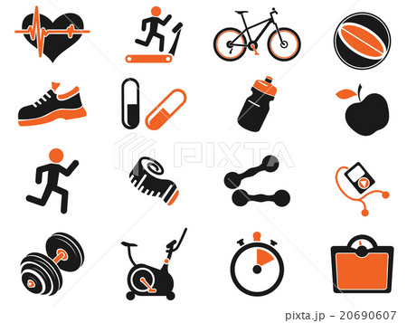 Set of icons on fitness. Set of icons on fitness. 20690607