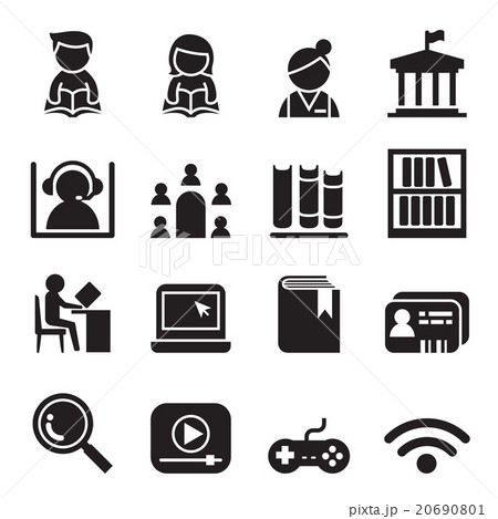 Library icon symbol set 20690801