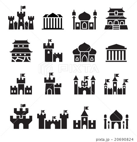 Castle & palace icons Castle & palace icons 20690824