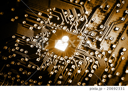 People icon on computer chip People icon on computer chip 20692331