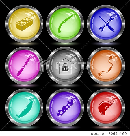 hollow brick, hand saw, screwdriver and spanner 20694160