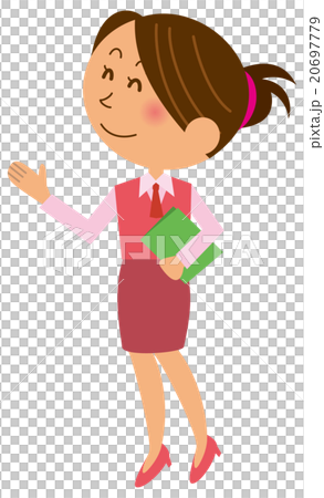 OL whole body illustration "Guide with file" 20697779