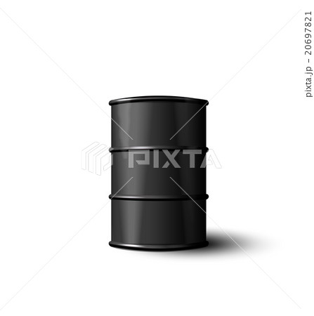 Black Metal Barrel of Oil Isolated on White Black Metal Barrel of Oil Isolated on White 20697821