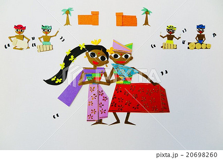 バリ舞踊のイラスト素材 6960