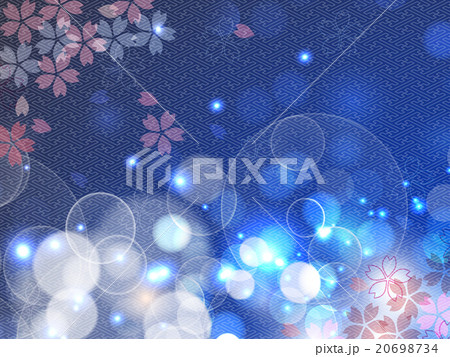 青の背景の桜 20698734