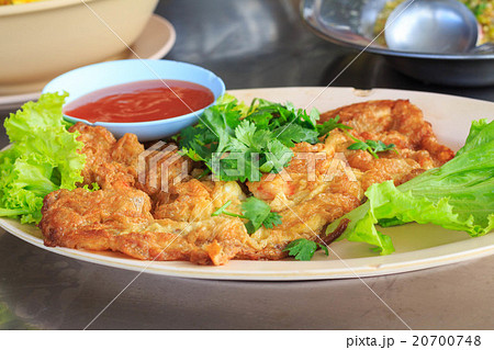 Local minced shrimp omelet Local minced shrimp omelet 20700748