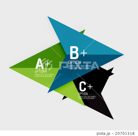 Paper style abstract geometric shapes with 20701318