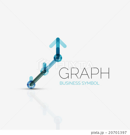 Abstract logo idea, linear chart or graph 20701397