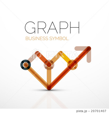 Abstract logo idea, linear chart or graph Abstract logo idea, linear chart or graph 20701407
