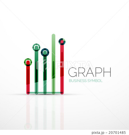 Abstract logo idea, linear chart or graph Abstract logo idea, linear chart or graph 20701485