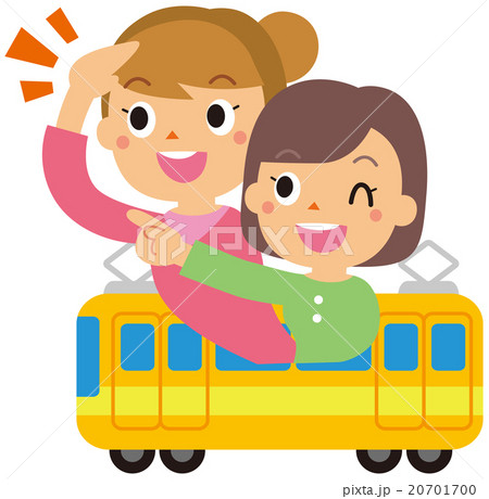 電車に乗る女性 電車に乗る女性 20701700