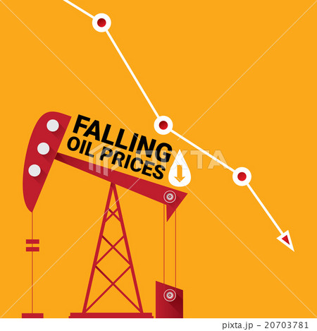 Oil price falling down graph illustration. vector Oil price falling down graph illustration. vector 20703781