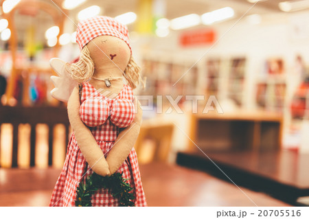 Doll in it is red a white dress made hands of Doll in it is red a white dress made hands of 20705516