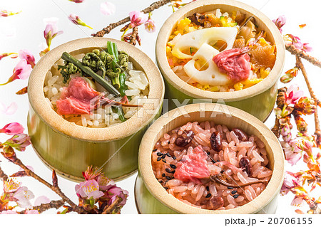 春の三色おこわ Chinese steamed rice of spring 春の三色おこわ Chinese steamed rice of spring 20706155