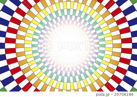 背景素材壁紙 モザイク ステンドグラス 窓ガラス 光 幾何学模様 教会 タイル ブロック 装飾 柄 のイラスト素材