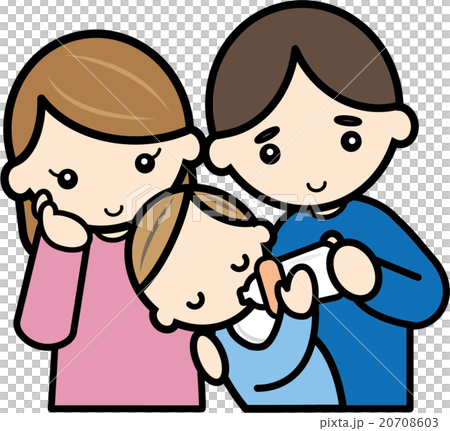 男性の育児参加・ミルクをあげる 20708603