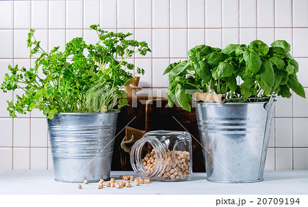 Herbs and checkpeas 20709194