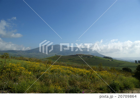 mountain valley - landscape, island Sicily, Italy 20709864