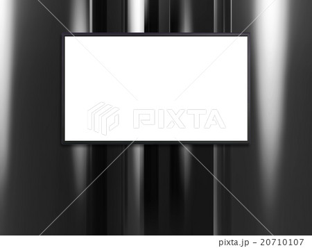 blank wide screen TV with platinum wall white 20710107