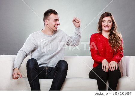 Happy couple having fun and fooling around. Happy couple having fun and fooling around. 20710984