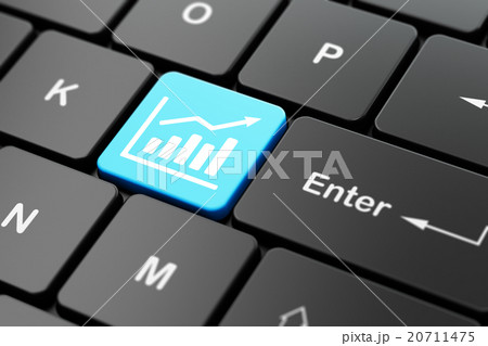 Business concept: Growth Graph on computer 20711475