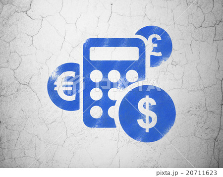 Business concept: Calculator on wall background 20711623