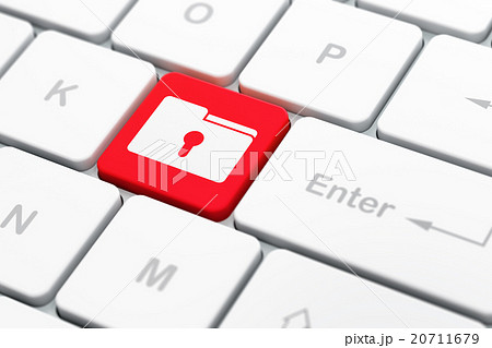 Business concept: Folder With Keyhole on computer Business concept: Folder With Keyhole on computer 20711679