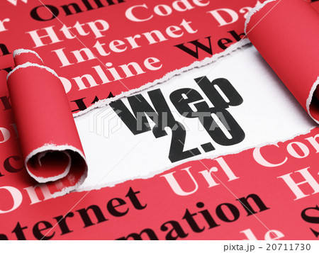 Web development concept: black text Web 2.0 under 20711730