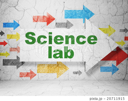 Science concept: arrow with Science Lab on grunge Science concept: arrow with Science Lab on grunge 20711915