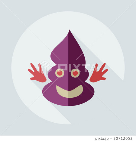 Flat modern design with shadow icons turd, faeces 20712052