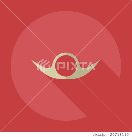 Flat modern design with shadow icons mustache 20713110