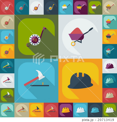 Flat concept, set modern design with shadow 20713419