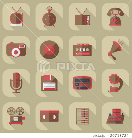 Flat concept, set modern design with shadow retro Flat concept, set modern design with shadow retro 20713724