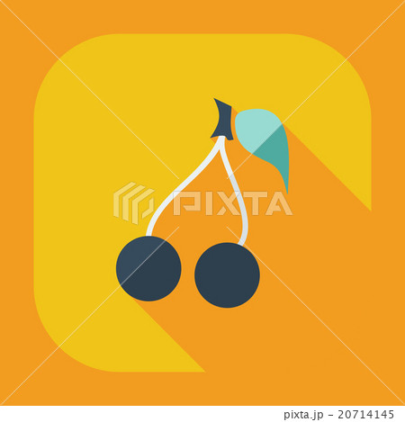 Flat modern design with shadow icons cherry 20714145