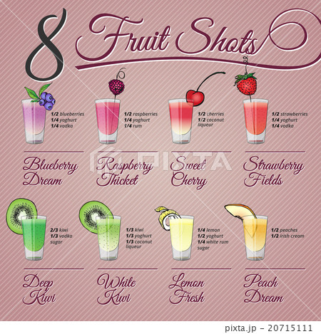 FRESH FRUIT SHOTS SET with fruit decoration 20715111