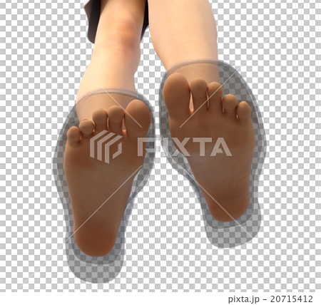 フットケアイメージ　透けて見える靴の中の足 perming3DCGイラスト素材 20715412