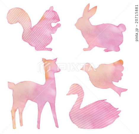 生き物のシルエットのイラストのイラスト素材 7151