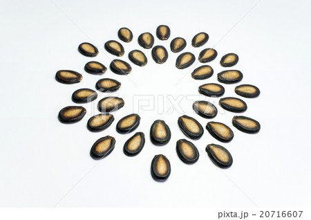Watermelon seeds on white background 20716607