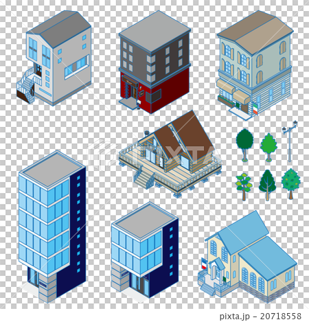 Various buildings / three-dimensional map Various buildings / three-dimensional map 20718558